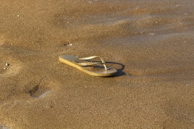 Kumdaki Kuzey İsrail'Akdeniz kıyısında 
