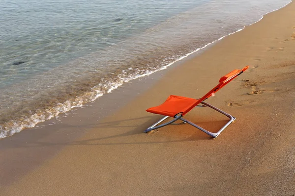 Lounge Chair Shores Mediterranean North Israel — Stock Photo, Image