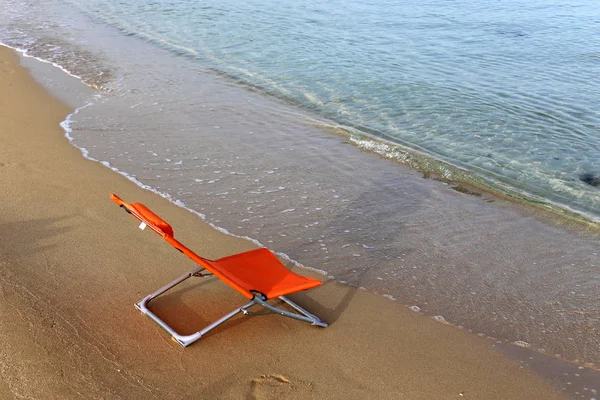 Lounge Chair Shores Mediterranean North Israel — Stock Photo, Image