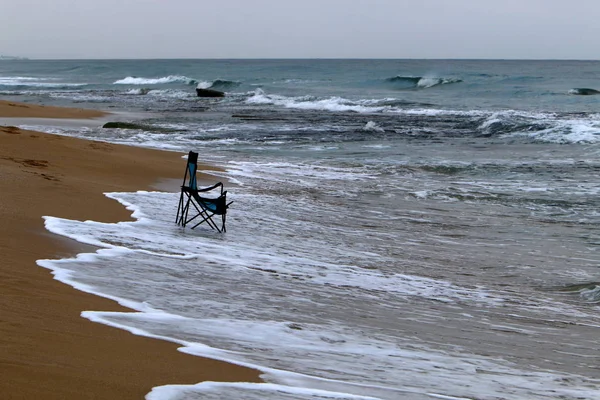 Silla Salón Orillas Del Mediterráneo Norte Israel — Foto de Stock