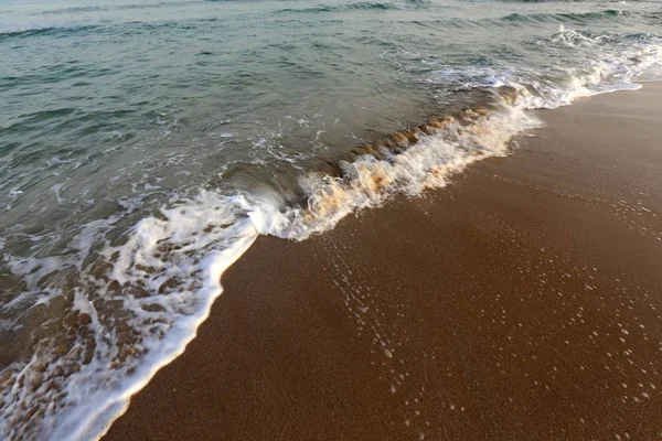 Rives Sablonneuses Méditerranée Dans Nord Israël — Photo