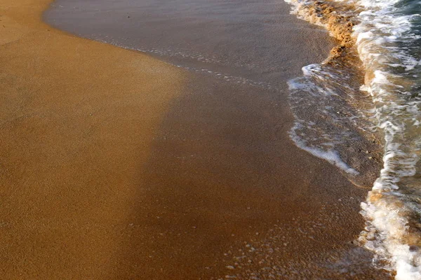 Sponde Sabbiose Del Mediterraneo Nel Nord Israele — Foto Stock