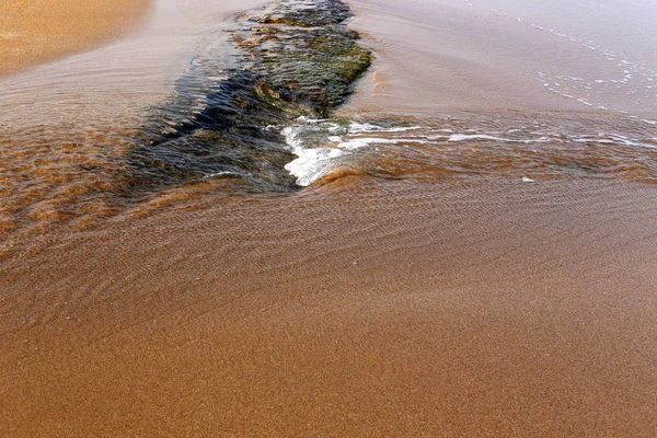 Costas Arenosas Mediterrâneo Norte Israel — Fotografia de Stock