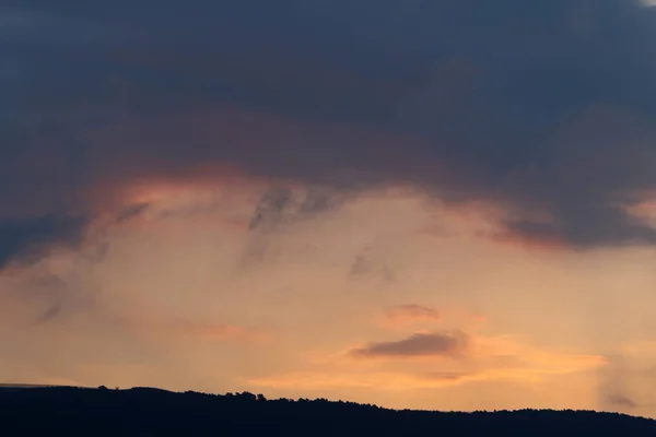 Ранній Ранок Схід Сонця Похмуре Небо Півночі Держави Ізраїль — стокове фото