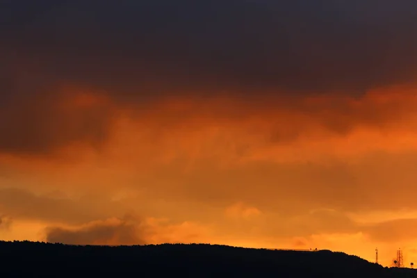 Tidig Morgon Och Soluppgång Den Mulliga Himlen Norra Delen Staten — Stockfoto