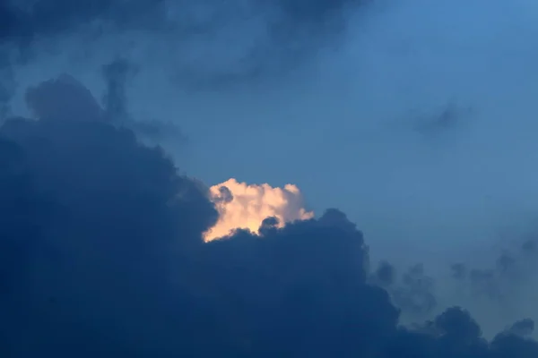 Early Morning Sunrise Overcast Sky North State Israel — Stock Photo, Image