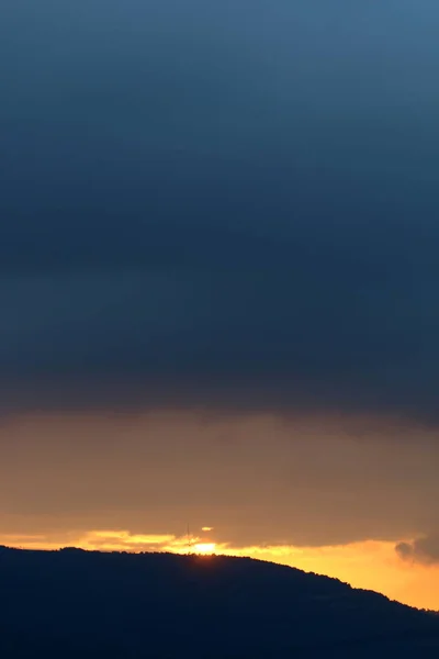 Früher Morgen Und Sonnenaufgang Bewölkten Himmel Norden Des Staates Israel — Stockfoto