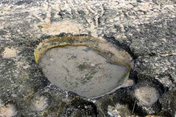 Texture Pietra Rocce Sulle Rive Del Mar Mediterraneo Nel Nord — Foto Stock