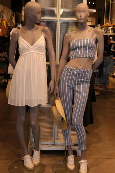 advertising of goods and clothing in a large store in Israel