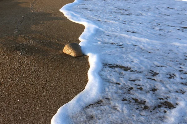 Kust Van Middellandse Zee Het Noorden Van Staat Israël — Stockfoto