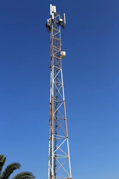 Fils Électriques Sur Support Pour Lequel Électricité Dans Nord Israël — Photo