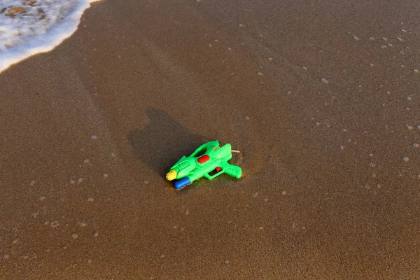 Empreintes Pas Dans Sable Sur Les Rives Méditerranée Nord Etat — Photo