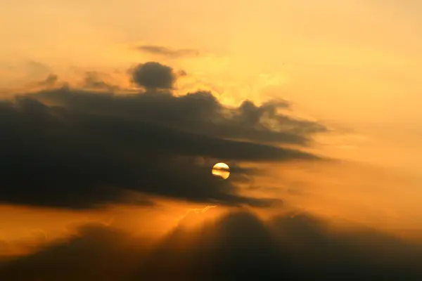 Frühen Morgen Und Sonnenaufgang Bewölkten Himmel Ufer Des Mittelmeeres Israel — Stockfoto