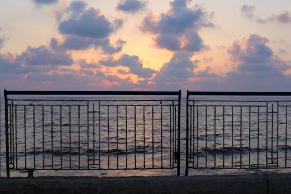 Clôture Dans Parc Urbain Sur Les Rives Méditerranée Dans Nord — Photo