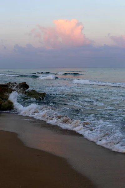 Kust Van Middellandse Zee Het Noorden Van Staat Israël Israël — Stockfoto