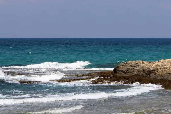 Kust Van Middellandse Zee Het Noorden Van Staat Israël Israël — Stockfoto