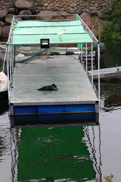 Poste Amarrage Endroit Spécialement Équipé Près Rivage Pour Amarrer Plusieurs — Photo