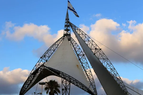 Navigare Parco Cittadino Sulle Rive Del Mediterraneo Nel Nord Israele — Foto Stock