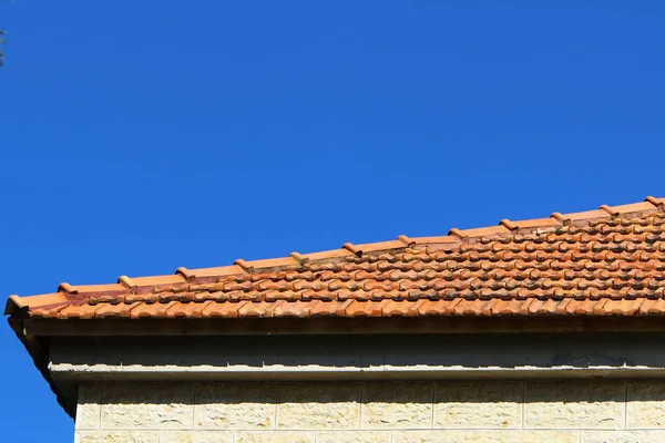 Dak Bovenste Structuur Van Het Gebouw Die Dient Beschermen Tegen — Stockfoto