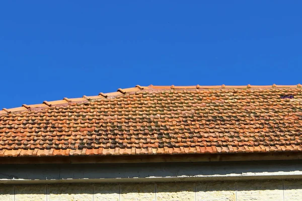 Dak Bovenste Structuur Van Het Gebouw Die Dient Beschermen Tegen — Stockfoto