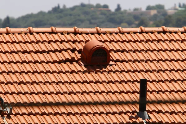 Tetto Struttura Superiore Dell Edificio Che Serve Proteggere Contro Precipitazioni — Foto Stock