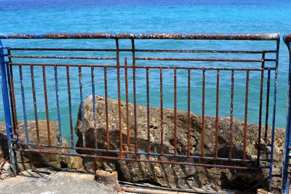 Clôture Dans Parc Urbain Sur Les Rives Méditerranée Dans Nord — Photo