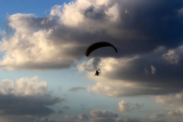 Vlucht Middellandse Zee Bij Zonsondergang Van Dag Noord Israël — Stockfoto