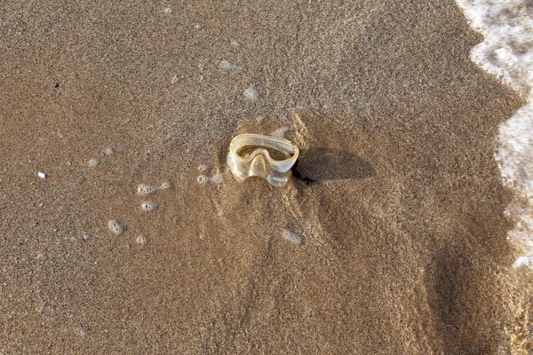 Footprints Sand Shores Mediterranean North State Israel — Stock Photo, Image