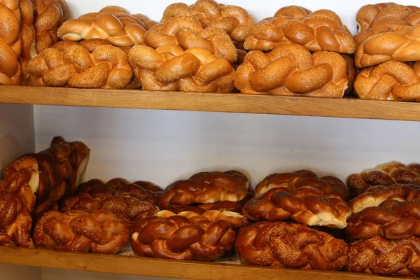 Pan Productos Panadería Venden Tienda —  Fotos de Stock