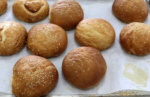 Pain Produits Boulangerie Sont Vendus Magasin — Photo