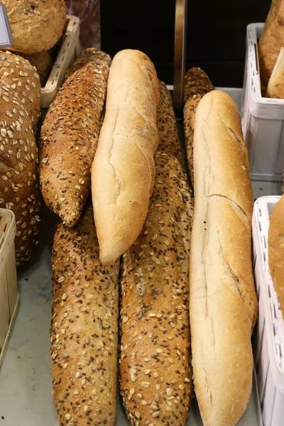 Pan Productos Panadería Venden Tienda — Foto de Stock