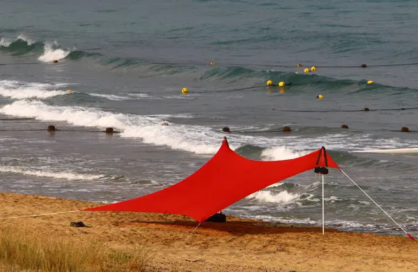 Rive Déserte Méditerranée Dans Nord Israël — Photo