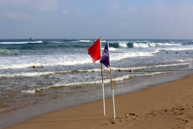 ıssız Kuzey İsrail'in Akdeniz kıyısında 