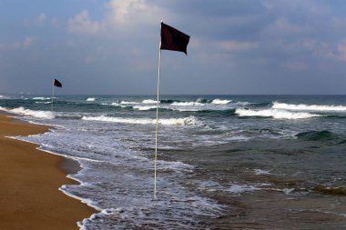 ıssız Kuzey İsrail'in Akdeniz kıyısında 