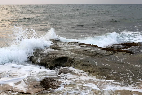 Costa Deserta Mediterrâneo Norte Israel — Fotografia de Stock