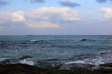 ıssız Kuzey İsrail'in Akdeniz kıyısında 