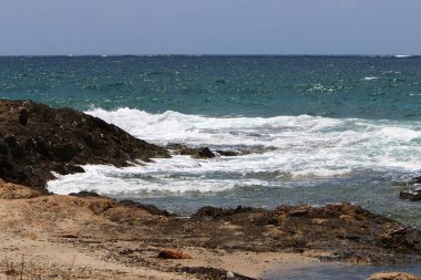 ıssız Kuzey İsrail'in Akdeniz kıyısında 