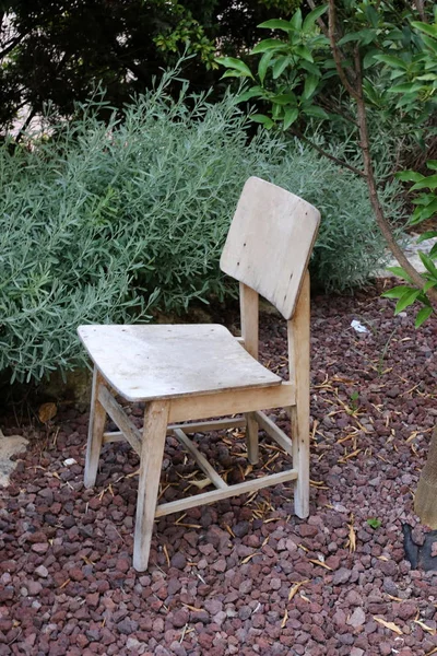 Chair Table Standing Cafe Shores Mediterranean Israel — Stock Photo, Image