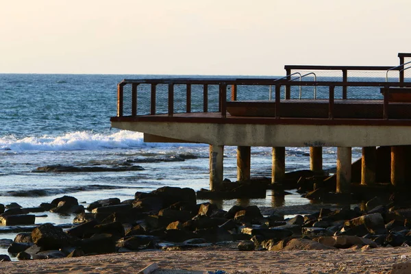 Pietre Trovano Parco Sulle Rive Del Mar Mediterraneo Nel Nord — Foto Stock