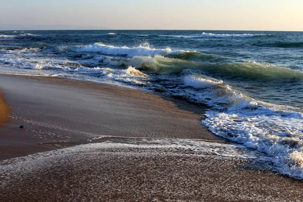 Verlaten Kust Van Middellandse Zee Het Noorden Van Staat Israël — Stockfoto