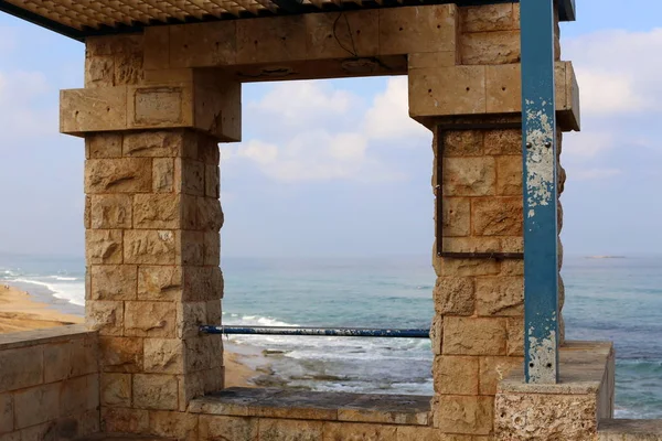 Deserted Coast Mediterranean Sea North State Israel — Stock Photo, Image