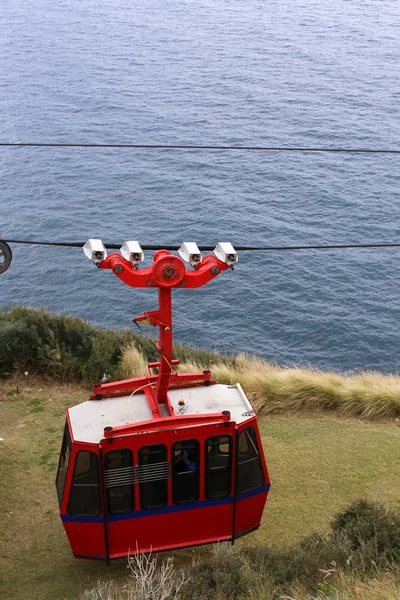 Teleférico Las Montañas Sobre Mar Mediterráneo Norte Israel — Foto de Stock