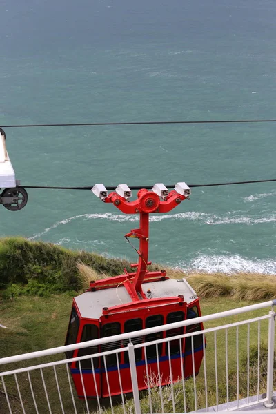 Teleférico Las Montañas Sobre Mar Mediterráneo Norte Israel — Foto de Stock