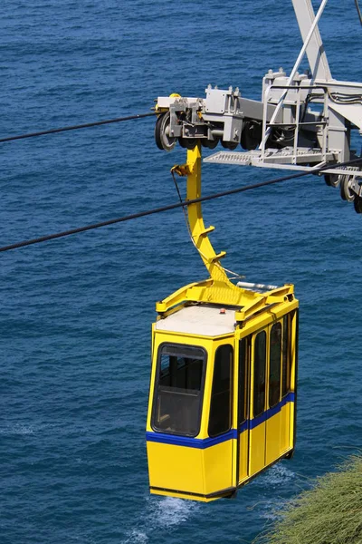 Cableway Mountains Mediterranean Sea North Israel — Stock Photo, Image