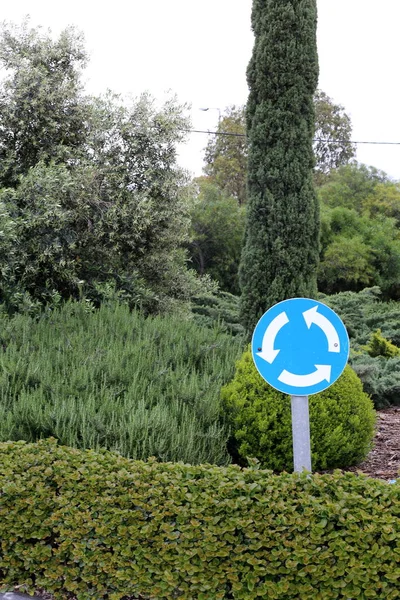 Sinais Sinais Rodoviários Instalados Estradas Parques Israel — Fotografia de Stock