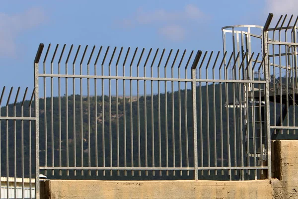 Zaun Einem Park Ufer Des Mittelmeeres Norden Israels — Stockfoto