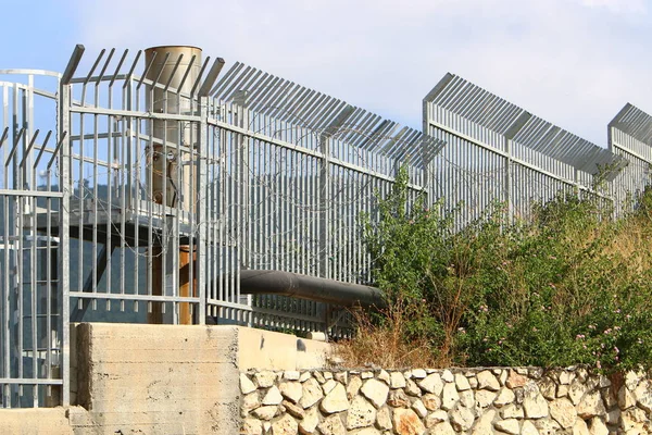 Fence Park Shores Mediterranean Sea North Israel — Stock Photo, Image