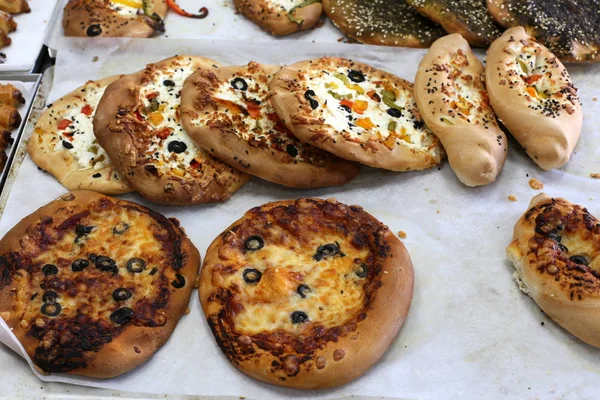 Brot Und Backwaren Einem Geschäft Israel Verkauft — Stockfoto