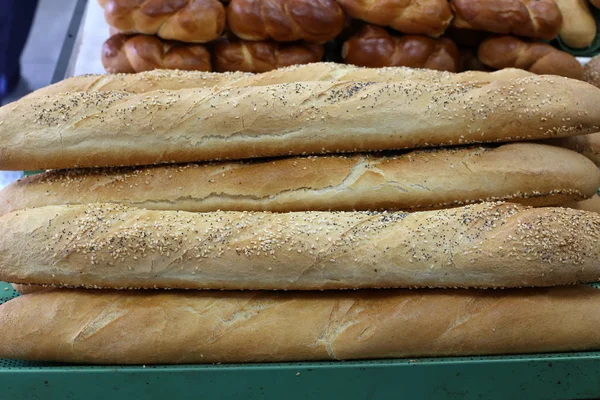 Pain Produits Boulangerie Vendus Dans Magasin Israël — Photo