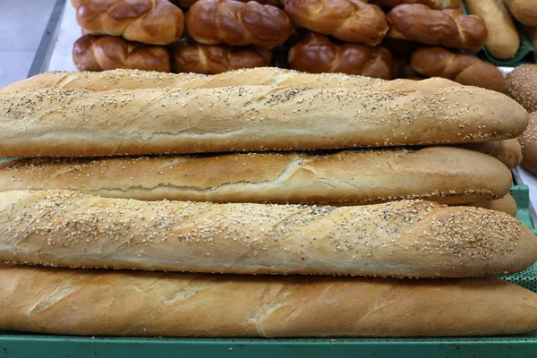 Pane Prodotti Forno Venduti Negozio Israele — Foto Stock